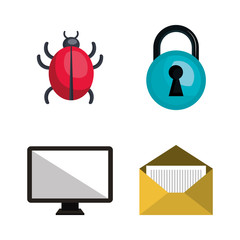 internet security information icon vector illustration design