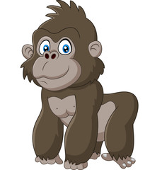 Fototapeta premium Cute baby gorilla cartoon