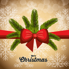 happy merry christmas card isolated vector illustration design