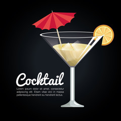cocktail tropical poster bar icon vector illustration design