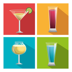 menu cocktails list bar vector illustration design