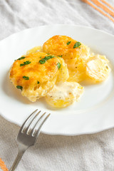 Potato gratin with cheese