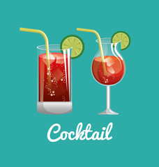 menu cocktails list bar vector illustration design