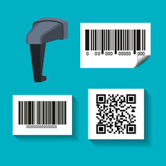 system bar code id product vector illustration design