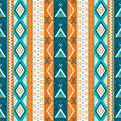 Ethnic boho seamless patterns. Vintage ornament. Vector illustra