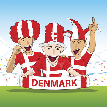 Denmark Sport Fan Vector