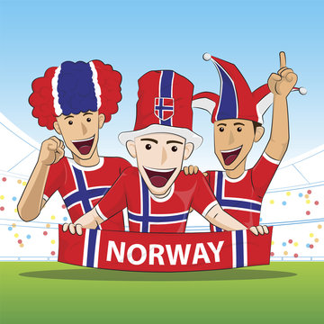 Norway Sport Fan Vector