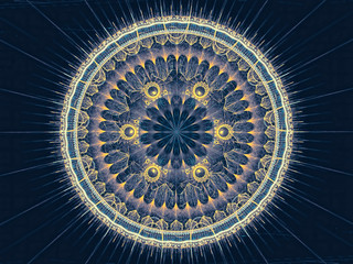 Abstract circle fractal - digitally generated image