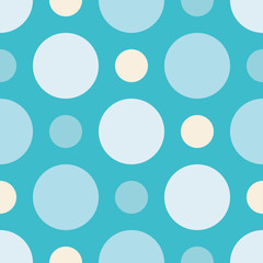 Seamless vector decorative background with circles and polka dots. Print. Cloth design, wallpaper.