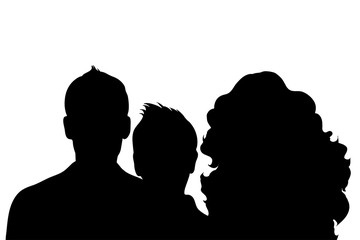 Vector silhouette of family.