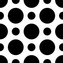 Seamless vector decorative background with circles and polka dots. Print. Cloth design, wallpaper.