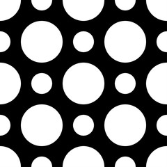 Seamless vector decorative background with circles and polka dots. Print. Cloth design, wallpaper.