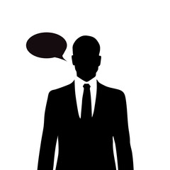 Vector silhouette of man.