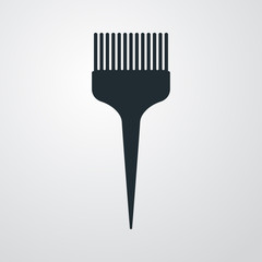 Icono plano peine para tinte sobre fondo degradado