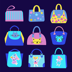 Fashion Cute with cartoon pattern Bag Collection.
