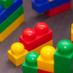 details of construction toy. Background