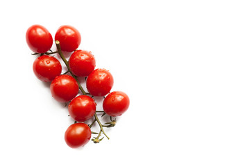 Cherry tomatoes branch isolated