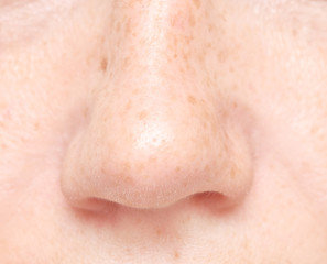 macro shot of nose