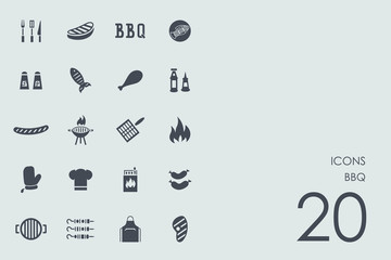 Set of BBQ icons