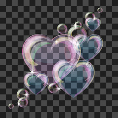 Shiny bubble heart - 119326624