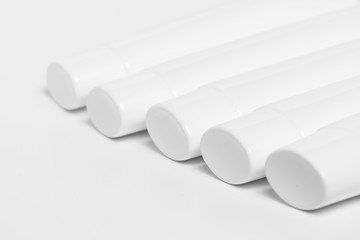 White bottles isolated on white
