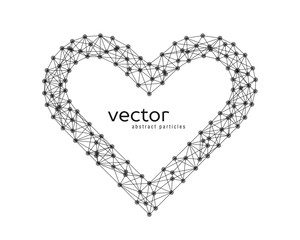 Fototapeta na wymiar Vector illustration of heart frame