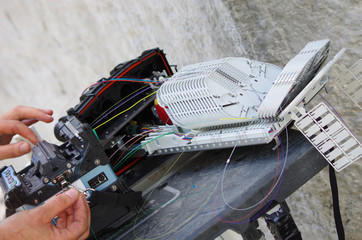 installation de fibre optique