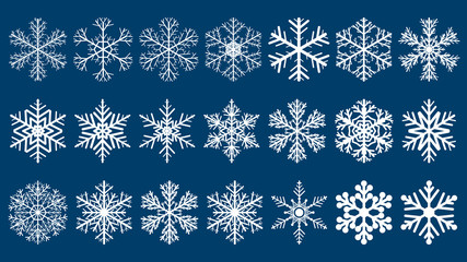 Set of Christmas snowflakes