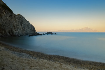 Fototapeta na wymiar Long exposure sunset seascape