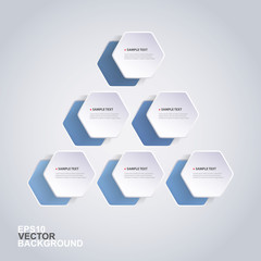 Colorful Paper Cut Infographics Design - Rounded Hexagons