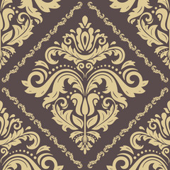 Seamless Damask Vector Background