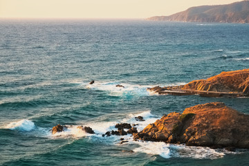 Beautiful shore and rocks in Greece
