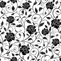 Seamless pattern poppies