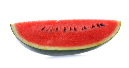 Watermelon slices on white background