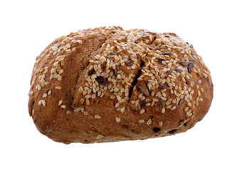 Traditional bread on white background