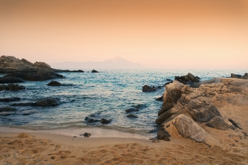 Beautiful shore and rocks in Greece