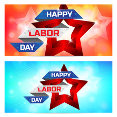 Happy Labor Day greeting card design. Use this vector illustrati