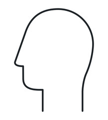 young man profile isolated icon vector illustration design