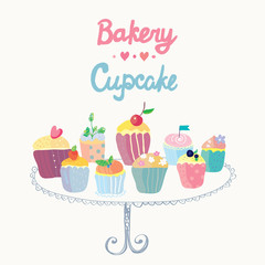 Cupcakes and bakery funny card