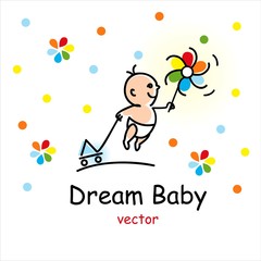 Dream Baby. Vector