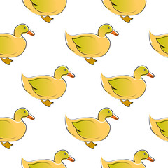 bright yellow ducks.