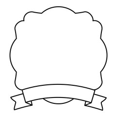 frame with ribbon isolated icon design, vector illustration graphic