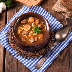 True North German mock turtle soup with mushrooms