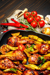 roasted chicken legs with herbs