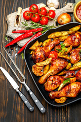 roasted chicken legs with herbs