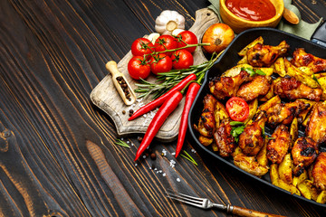 roasted chicken wings with herbs