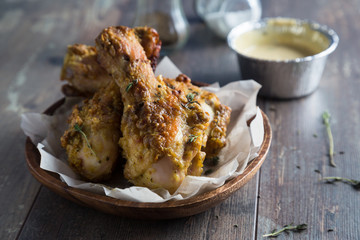 Roasted chicken drumsticks
