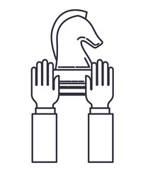 horse chess isolated icon vector illustration design