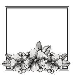 elegant frame with floral decoration vector illustration design