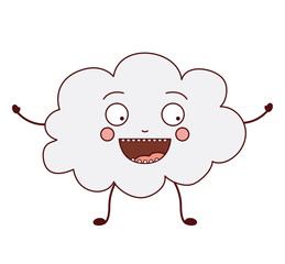 cloud single isolated icon vector illustration design